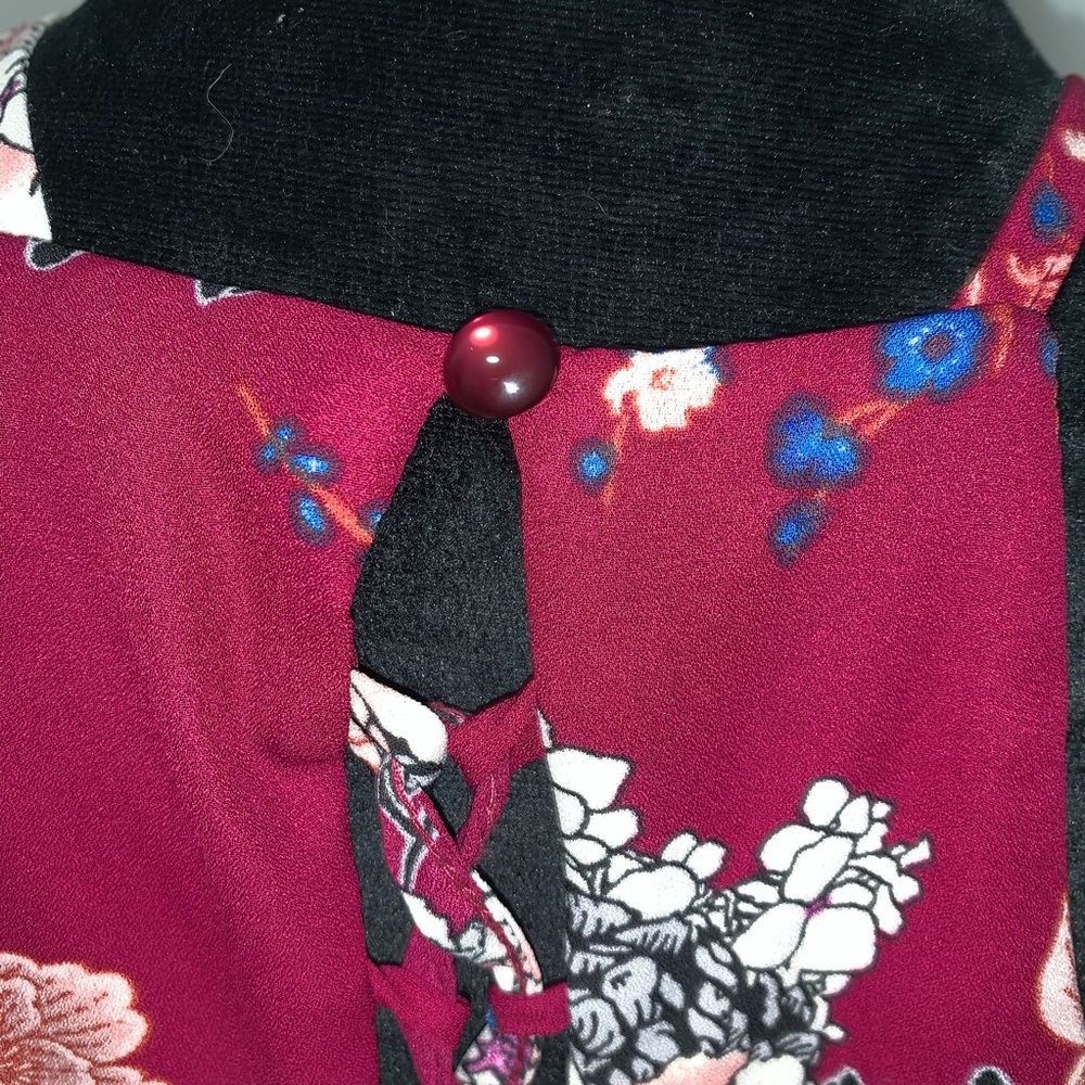 Bailey Blue floral swing dress chiffon material L - Picture 4 of 8